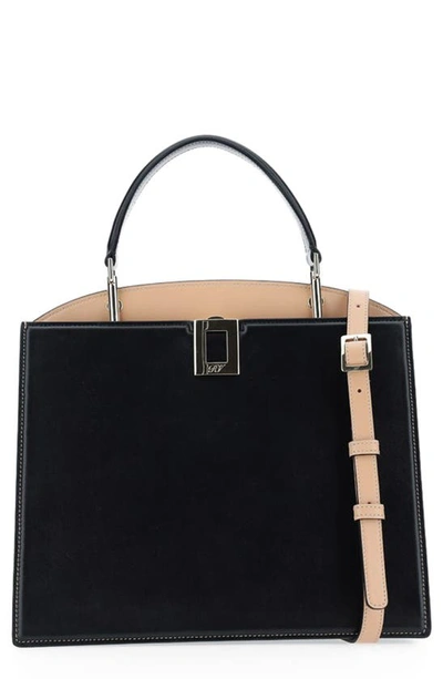 Roger Vivier Medium So Vivier Leather Top Handle Bag In Black