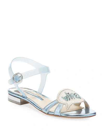 Sophia Webster Wifey For Lifey Ankle-strap Sandals In Blue/silver
