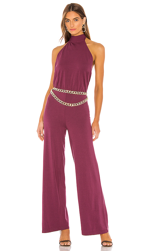 Bobi Draped Modal Jersey Jumpsuit In Fig ModeSens
