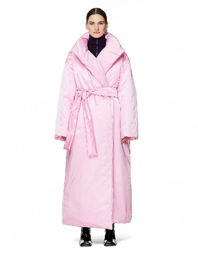 Balenciaga Pink Satin Padded Coat