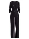 Retroféte Women's Monroe Metallic Puff-sleeve Jumpsuit In Black