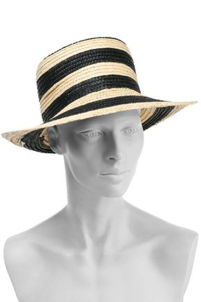 Eugenia Kim Striped Straw Sun Hat In Black