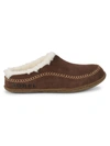 Sorel Men's Falcon Ridge Ii Faux Fur-lined Suede Slipper Shoes In Tobacco