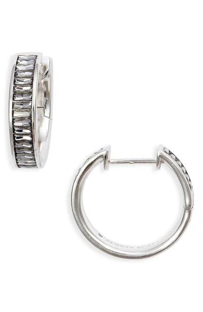 Kendra Scott Jack Multicolor Faceted Hoop Earrings In Silver/gray
