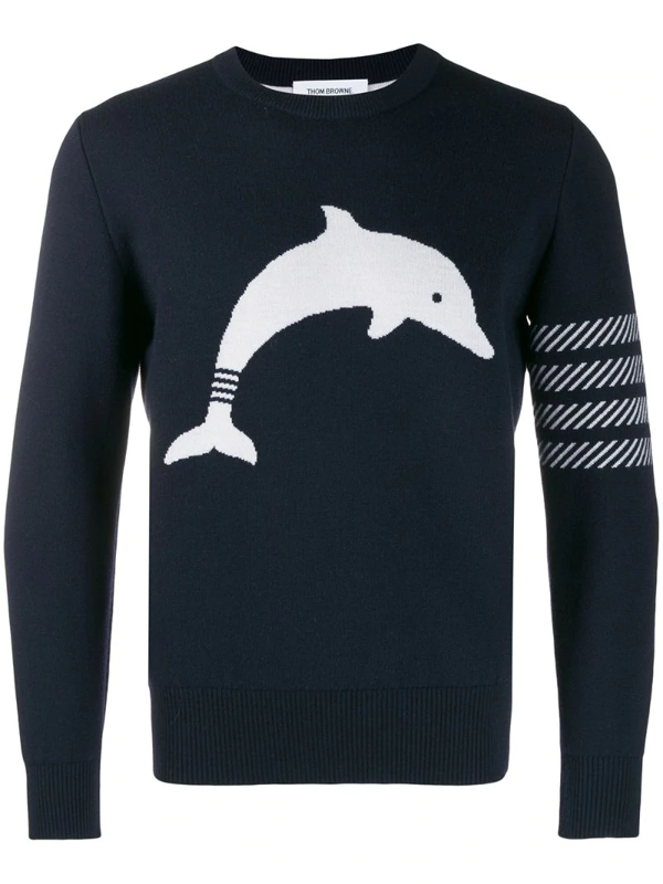 thom browne dolphin sweater