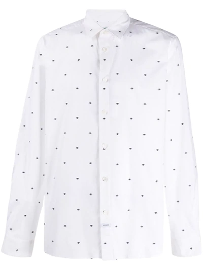 Kenzo Eye Embroidered Shirt In White