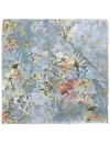 Preen By Thornton Bregazzi Floral Embroidered Neck-tie Scarf In Blue