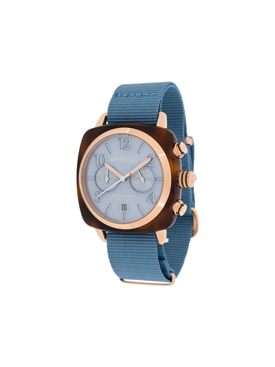 Briston Watches Clubmaster Classic Chrono 40mm In Blue