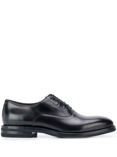 Brunello Cucinelli Round Toe Lace-up Shoes In Black