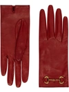 Gucci Horsebit Detail Gloves In Pink