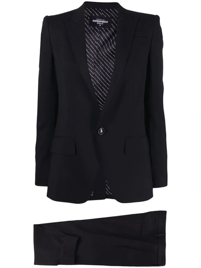 Dsquared2 Cropped Trouser Suit In Black