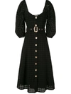 We Are Kindred Vienna Crochet Midi Dress In Black