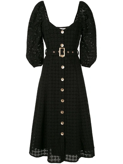 We Are Kindred Vienna Crochet Midi Dress In Black