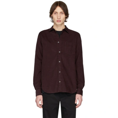 Norse Projects Burgundy Corduroy Osvald Shirt In 5024 Mulred