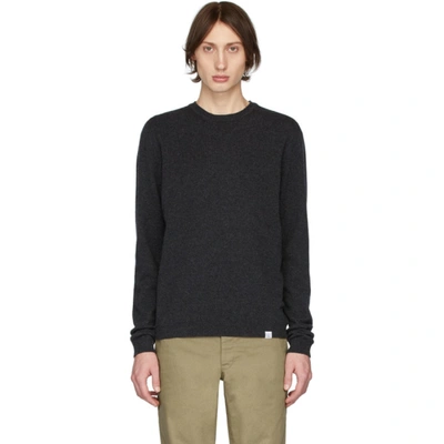 Norse Projects Grey Lambswool Sigfred Sweater In Charcoal