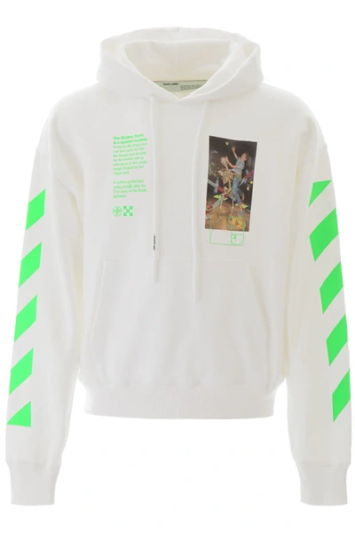 Off-white Off White Pascal Painting Hoodie In White,green