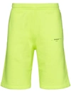 Off-white Yellow Logo Sweat Shorts