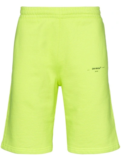 Off-white Yellow Logo Sweat Shorts