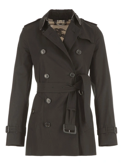 Burberry Kensington Trench Coat In Black