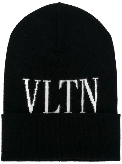 Valentino Garavani Vltn Beanie In Black