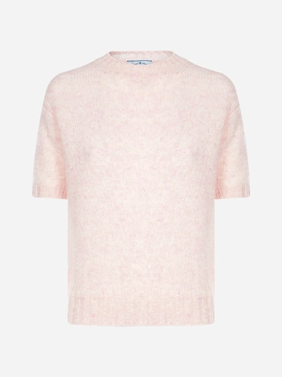Prada Virgin Wool Sweater In Pink