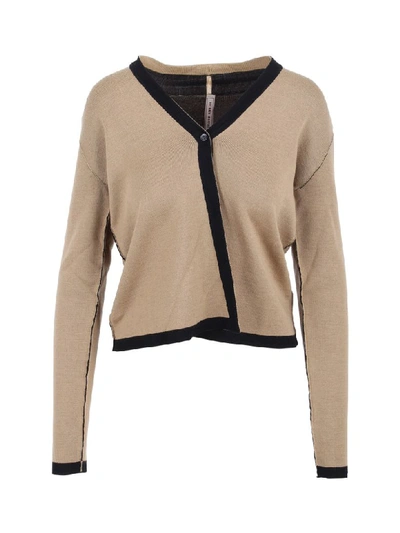 Antonio Marras Virgin Wool Sweater In Bicolor Beige And Black