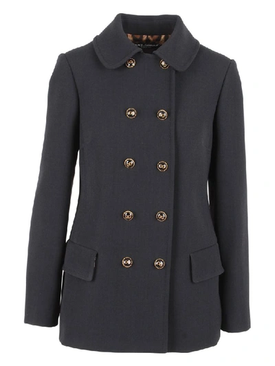 Dolce & Gabbana Polyester Coat In Black