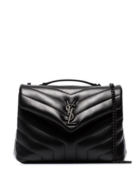 saint laurent quilted leather shoulder bag