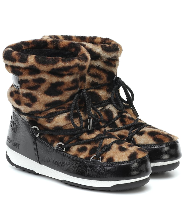 leopard winter boots