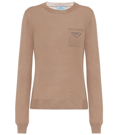 Prada Wool Sweater In Beige