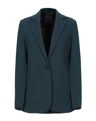 T-jacket By Tonello Suit Jackets In Deep Jade