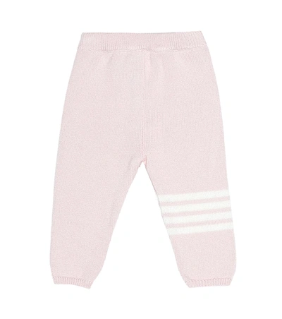 Thom Browne Baby Cashmere Trackpants In Pink