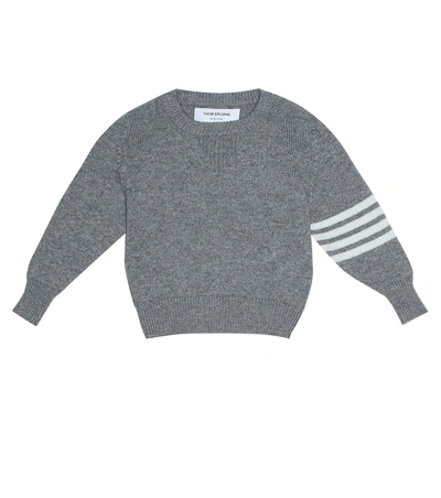 Thom Browne Baby Cashmere Sweater In Grey