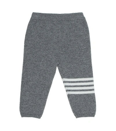 Thom Browne Baby Cashmere Trackpants In Grey