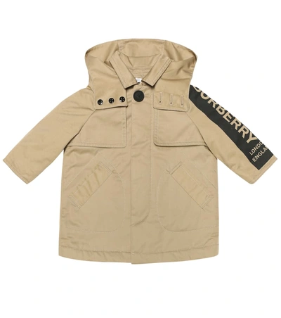 Burberry Baby Daxton Cotton Coat In Beige