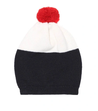 Thom Browne Baby Cashmere Beanie In Blue