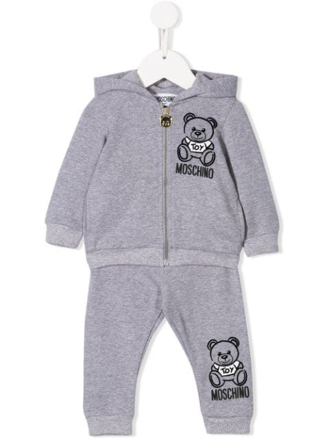 Moschino Baby Stretch Cotton Tracksuit In Grey | ModeSens