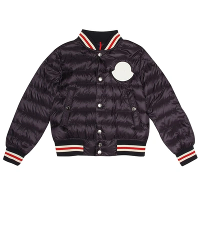 Moncler Kids' Corbiac Padded Down Jacket In Blue