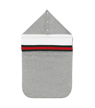 Gucci Babies' Cotton Bunting Bag In Grey