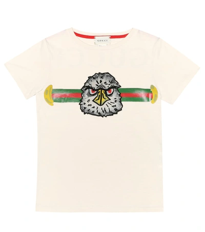 Gucci Printed Cotton-jersey T-shirt In White