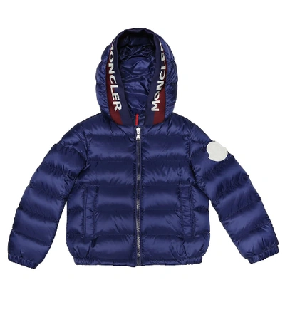 Moncler Bass Quilted Down Jacket In Blue