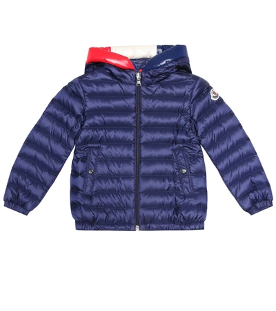 Moncler Kids' Sureau Hooded Down Puffer Jacket In Blue