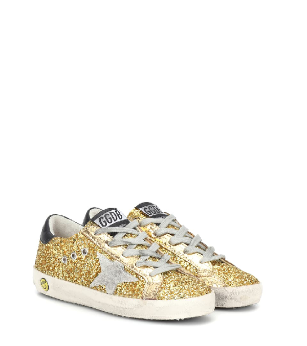 Golden Goose Kids' Superstar Glitter Sneakers In Gold | ModeSens