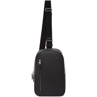 Dunhill Cadogan Grained-leather Cross-body Bag In Black