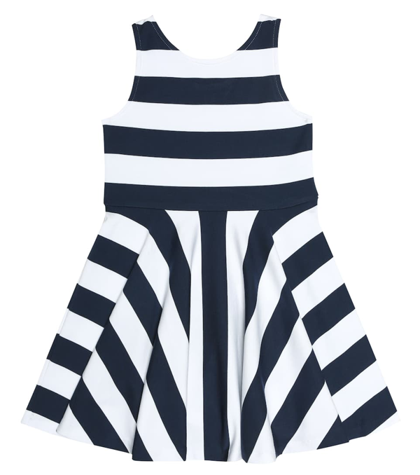 lauren ralph lauren striped jersey dress