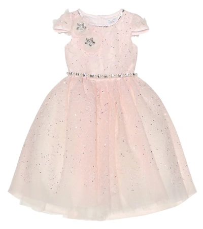 Monnalisa Kids' Embellished Dress In Pink