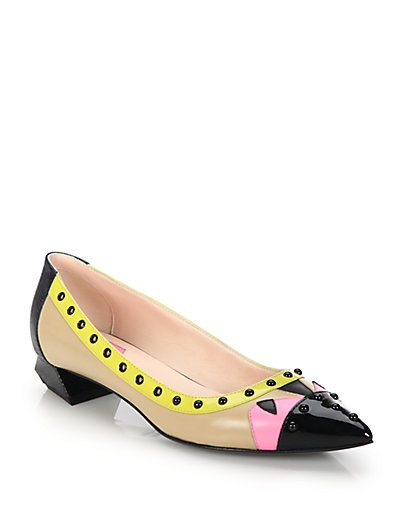 fendi monster flats