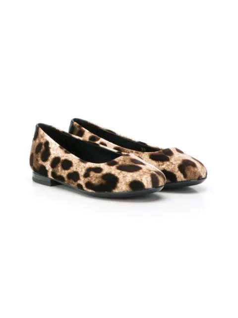 tit malt Lokomotiv Dolce & Gabbana Kids' Leopard-print Ballerina Flats In Neutrals | ModeSens