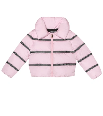 Versace Kids' Quilted Down Jacket In Pink