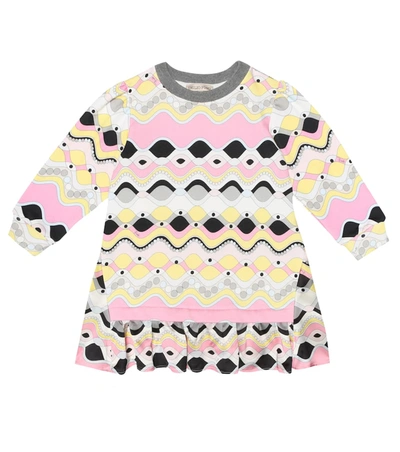 Emilio Pucci Kids' Printed Cotton Dress In Multicoloured